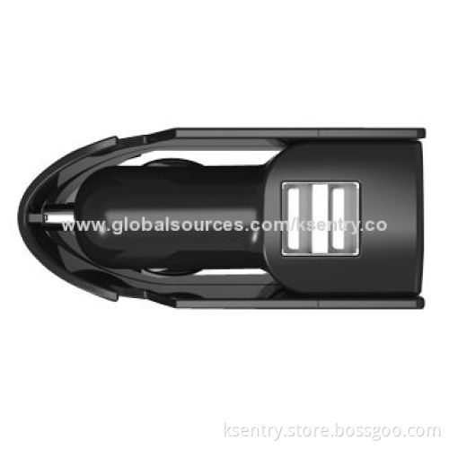 Lantern-shaped 3-in-1 Dual USB Car Charger with Electronic Touch Torch